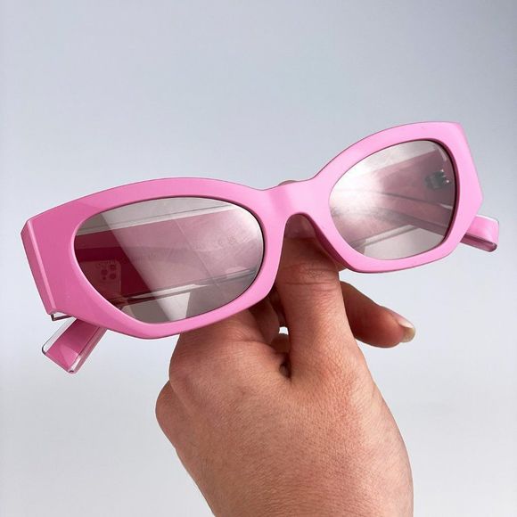 D&G DG6186 3262/5 Sunglasses Pink  Light Pink Mirror Silver Cat Eye Women